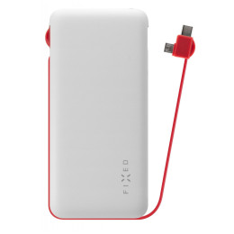 Външно зарядно устройство Fixed Zen 10 000 mAh - microUSB/USB-C бял