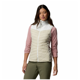 Дамска жилетка Columbia Powder Pass™ III Hybrid Vest бежов Dark Stone, Sea Salt