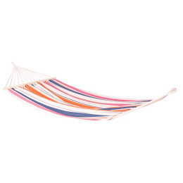 Хамак с опорни пръти La Siesta Chillounge Single бял/оранжев