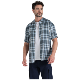 Мъжка риза Craghoppers Cartwright Short Sleeved Shirt тъмно син Blue Stone Check