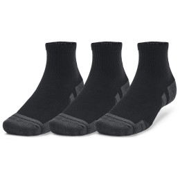 Комплект чорапи Under Armour Performance Tech 3pk Qtr черен Black / Black / Jet Gray