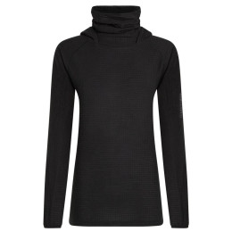 Дамски суитшърт Icebreaker Wom Mer 400 RealFleece Grid Pulover Hood черен Black