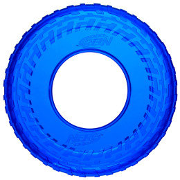 Играчка за куче Nerf Dog Translucent TPR Tire Flyer 25 cm син modrá