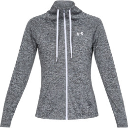 Дамски суичър Under Armour Tech Twist FZ черен Black/White/MetallicSilver
