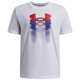 Детска тениска Under Armour B Logo Blur SS White бял White