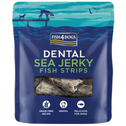 Лакомства за кучета Fish4Dogs Dental Sea Jerky Fish Strips 100g