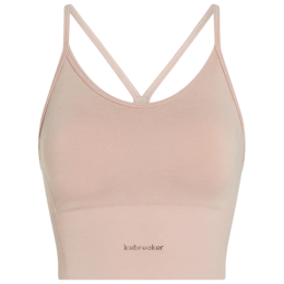 Спортен сутиен Icebreaker Merino Blend 260 Seamless Rib Strappy Tank розов PINK QUARTZ