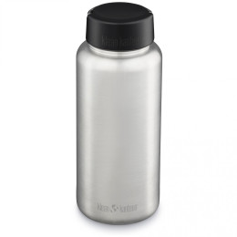 Бутилка от неръждаема стомана Klean Kanteen Wide w/Wide Loop Cap - brushed stainless 1182 ml сребърен