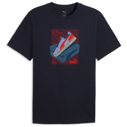 Мъжка тениска Puma Graphic Tee тъмно син New Navy