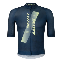 Мъжка колоездачна фланелка Scott Jersey M's RC Pro тъмно син dark blue/acid yello