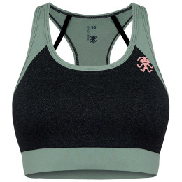 Спортен сутиен Rafiki Corona черен/зелен GraniteGreen