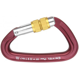 Карабинер Grivel K3N Plume Screw Lock червен