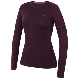 Дамска тениска MOOA MerinoSilk 160 long тъмно лилав dark purple melange
