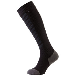 Водоустойчиви чорапи SealSkinz MTB Thin Knee черен Black/Anthracite/Charcoal