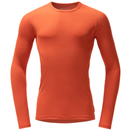 Функционална мъжка тениска Devold Adventure Merino 190 Shirt Man оранжев Brick