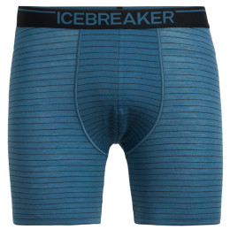Мъжки боксерки Icebreaker Mens Anatomica Long Boxers син Thunder/Black/Stripe