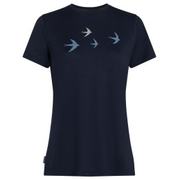 Дамска тениска Icebreaker Women Merino 150 Tech Lite SS Tee Bird Transit тъмно син Midnight Navy