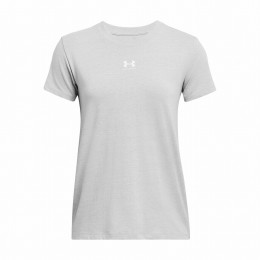 Дамска тениска Under Armour Off Campus Core SS светло сив ModGrayLightHeather/White