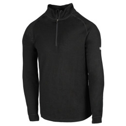 Мъжка тениска Zulu Merino 160 Zip Long черен Black