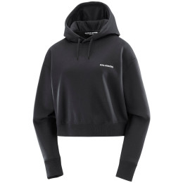 Дамски суитшърт Salomon Short Hoodie черен Deep Black
