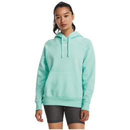 Дамски суитшърт Under Armour Rival Fleece Hoodie син/зелен Neo Turquoise / / White