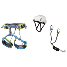 Комплект за виа ферата Ocún Via Ferrata Webee pail set син