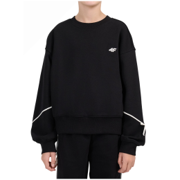 Детски суитшърт 4F Sweatshirt F2696 Deep Black черен Deep Black