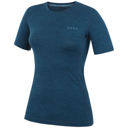 Дамска тениска MOOA MerinoSilk 160 short син lagoon blue melange