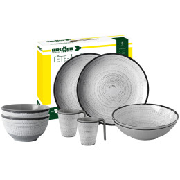 Комплект прибори Brunner Tivoli Set tete-a-tete бял/черен