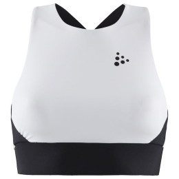 Дамски топ Craft UNTMD Cropped бял/черен WhiteBlack
