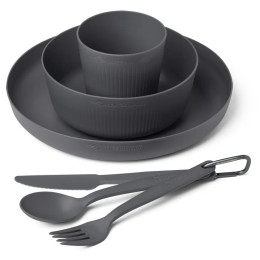 Комплект за храна Sea to Summit Camp Dinnerware Set - 6 pcs сив Charcoal