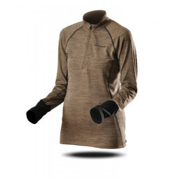 Дамски суитшърт Trimm Clinic Lady зелен lite khaki/grey melange