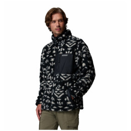 Мъжки суитшърт Columbia Winter Pass™ Reversible Fleece черен Black Geostripe Tonal, Black