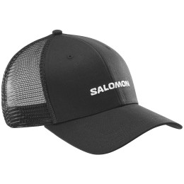 Шапка с козирка Salomon Logo Trucker Cap черен Deep Black