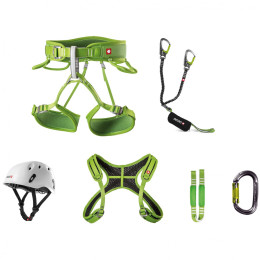 Комплект за виа ферата Ocún Via Ferrata Twist+Chest Pail Set зелен