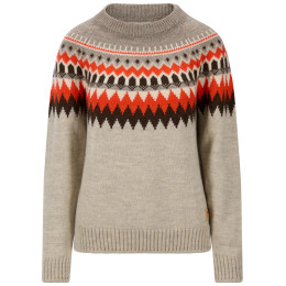 Дамски пуловер Dale of Norway Losna Fem Sweater бежов / червен Birch Melange Coffee