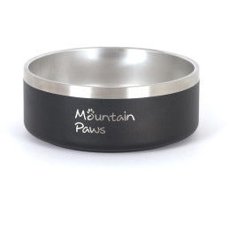 Купа за куче Mountain Paws Basecamp Dog Bowl черен/сребърен Black