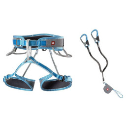 Комплект за виа ферата Ocún Via Ferrata Twist Tech Eco Captur Lite Swivel Set сив/син Grey / Blue
