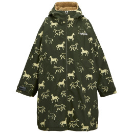 Детско водоустойчиво яке Regatta Junior Waterproof Changing Robe DrkKhHrses тъмно зелен DrkKhHrses