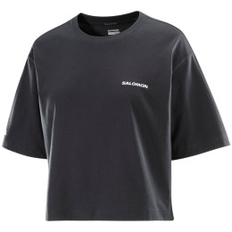 Дамска тениска Salomon Short Tee черен Deep Black