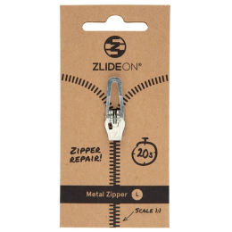 Резервен цип ZlideOn Opravný jezdec pro kovové zipy - L сребърен silver