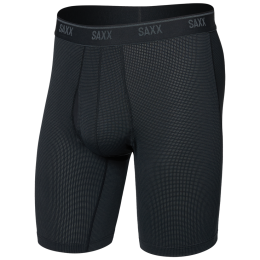 Мъжки боксерки Saxx Quest Quick-Dry Mesh Long Boxer Brf Fly черен black