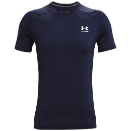 Мъжка тениска Under Armour HG Armour Fitted SS тъмно син MidnightNavy//White