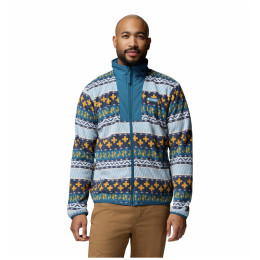 Мъжки суитшърт Columbia Sequoia Grove™ Ii Fz Printed Fleece син Phoenix Blue Wizard Island