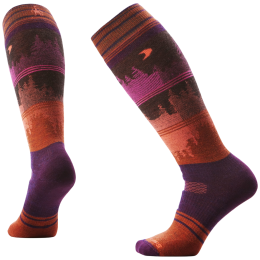 Скиорски чопапи Smartwool W Snowboard Full Cushion Twilight лилав/оранжев PURPLE IRIS