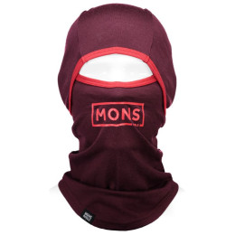 Шапка маска Mons Royale Santa Rosa Hinge Balaclava Box винен Burgundy