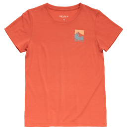 Дамска тениска Devold Classic "Summit" Tee Wmn червен CORAL