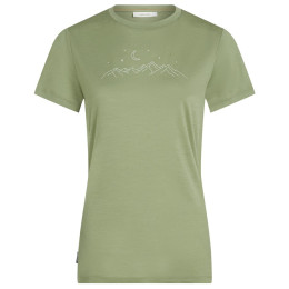 Дамска тениска Icebreaker Women Merino 150 Tech Lite SS Tee Sparkling Stars зелен Lichen