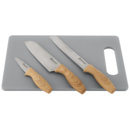 Дъска за рязане и ножове Outwell Caldas Knife Set кафяв