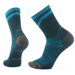 Чорапи Smartwool Run Zero Cushion Mid Crew Pattern син TWILIGHT BLUE